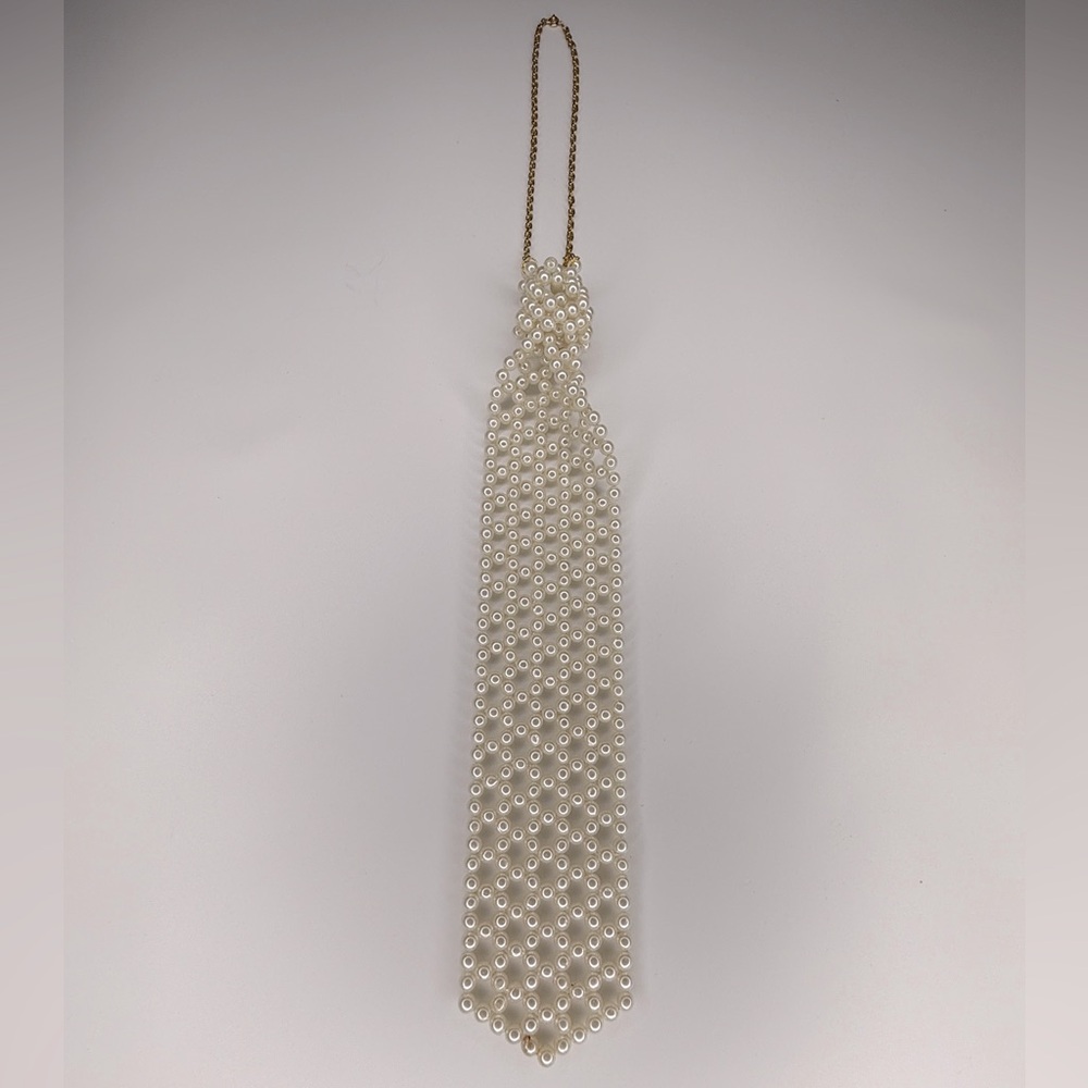 Vintage Faux Pearl Necktie - Picture 5 of 6
